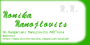 monika manojlovits business card